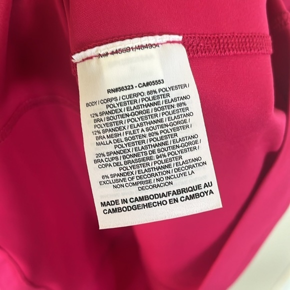 Brand New Nike Dri-Fit Pink Racerback Training Tank Top Lightly Padded Bra Cups - Picture 14 of 16